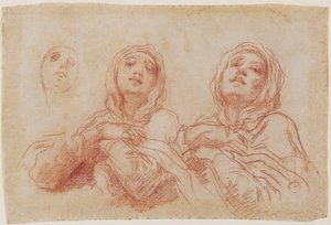 Études pour la tête de la Vierge, c.1680 - Baldassare Franceschini