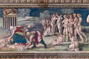 Deucalion et Pyrrha jetant des pierres - Baldassarre Peruzzi