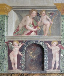 La Sala delle Prospettive (détail) de Vénus et Cupidon