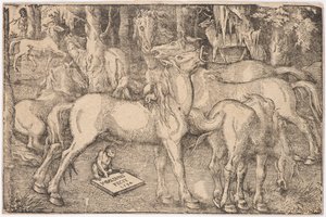 Groupe de sept chevaux - Baldung