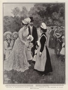 Enfants à Marlborough House, présentant un bouquet à la princesse de Galles - Balliol (after) Salmon