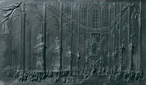 Le couronnement de Marie-Thérèse dans la cathédrale de Prague en tant que "roi" de Bohême le 12 mai 1743