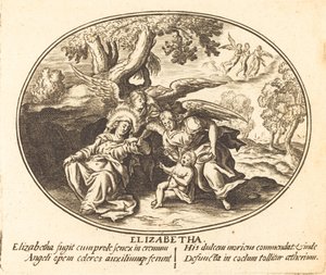 La fuite de Sainte Élisabeth avec le jeune Saint Jean - Balthasar Moncornet