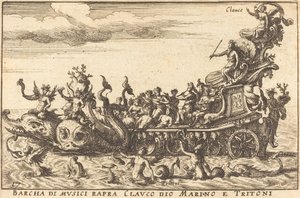 Barcha di musici rapra Clauco dio Marino e Tritoni - Balthasar Moncornet after Remigio Cantagallina