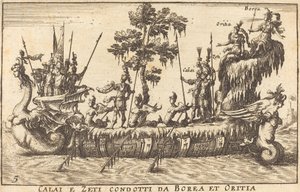 Calai et Zeti conduits par Borée et Oritia