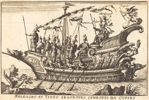 Méléagre et Tydée Argonautes conduits par Cupidon - Balthasar Moncornet after Remigio Cantagallina
