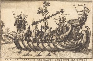 Pélée et Talamon, Argonautes conduits par Thétis - Balthasar Moncornet after Remigio Cantagallina