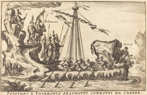 Polifemo e Palemonio Argonauti conduits par Cérès - Balthasar Moncornet after Remigio Cantagallina