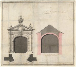 Conception pour une porte de ville à Trèves - Balthasar Neumann