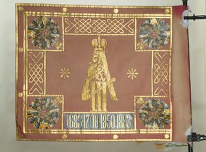 Bannière du régiment Leib-Garde Preobrazhensky, 1883