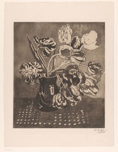 Tulipes dans une cruche - Barbara Elisabeth van Houten (signed by artist)