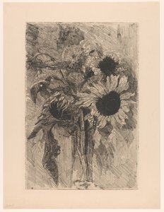 Tournesols dans un vase - Barbara Elisabeth van Houten (signed by artist)