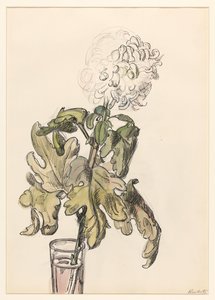 Chrysanthème en fleur, dans un vase - Barbara Elisabeth van Houten