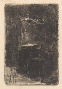 Intérieur avec miroir et table avec livre ouvert - Barbara Elisabeth van Houten
