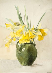Bouquets de fleurs jaunes dans un vase - Barbara Leigh Smith Bodichon