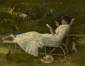 Femme lisant, vers 1910 - Barbour
