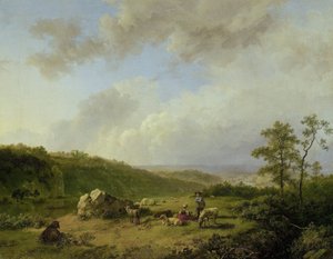 Paysage avec une tempête menaçante - Barend Cornelis Koekkoek