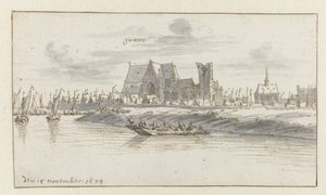 Vue de Grave, Noord-Brabant - Barend Klotz (attributed to)
