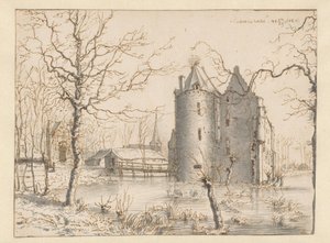 Vue du château Frisselstein, Veghel - Barend Klotz (attributed to)