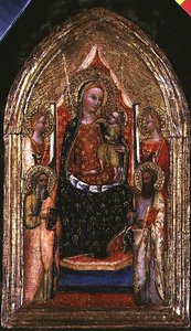 Madone et enfant en trône avec Saint Barthélemy et d