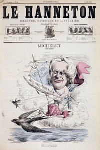 Caricature de Jules Michelet - par Gédéon dans "Le Hanneton" 08/08/1867 - Baril Gedeon