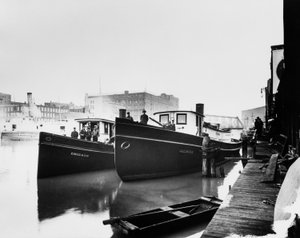 Chicago et Illinois fireboats, Chicago, Illinois, USA, c.1905 (photo n/b)