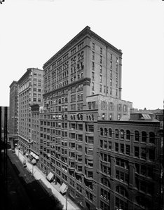 Dearborn Street au nord de Congress, Chicago, Illinois, USA, vers 1905 (photo n/b) - Barnes and Crosby