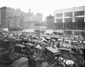 Haymarket Square, Chicago, Illinois, États-Unis, c.1905