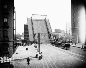Pont de State Street, Chicago, Illinois, États-Unis, vers 1905 - Barnes and Crosby