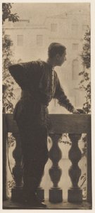 [Autoportrait] / [Adolf de Meyer au balcon du palais Balbi-Valier, Venise, Italie] - Baron Adolf De Meyer