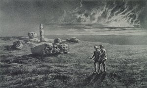 Les Pierres Sottes, illustration pour Légendes Rustiques par George Sand - Maurice Sand