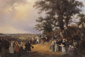 Revue dans les champs de Ladugårdsgärde lors de la visite du tsar Nicolas en 1838 - Baron Karl Stefan Bennet