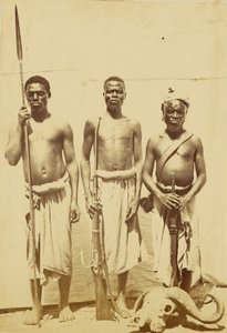 [Compagnons de Speeke et Grant revenus avec eux au Caire du voyage decouverte des sources du Nil.] - Baron Paul des Granges