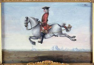 Un cheval gris pommelé de l