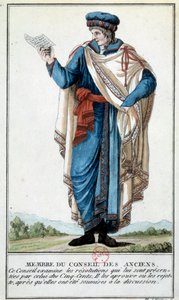 Directoire : « un membre du Conseil des Anciens » Gravure du Baron de Vinck