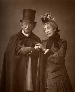Acteurs américains James Lewis et Ann Gilbert dans A Night Off, 1886 - Barraud