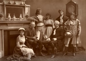 La compagnie de vaudeville dans La Route de la Ruine, au Vaudeville Theatre, Londres, 1886 - Barraud