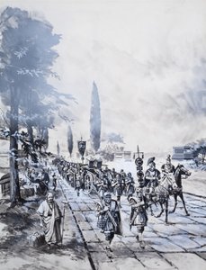 Une légion romaine (gouache sur papier)