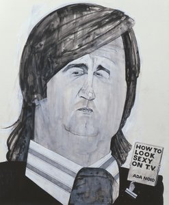 Portrait de Melvyn Bragg, illustration pour The Listener, 1970s