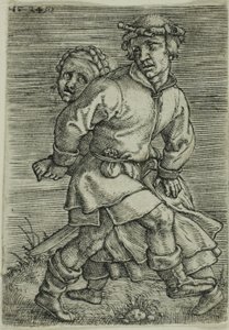 Couple de Paysans Dansant