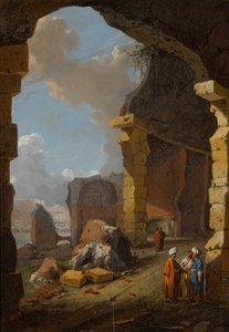 Ruines romaines avec personnages enturbannés - Bartholomeus Breenbergh
