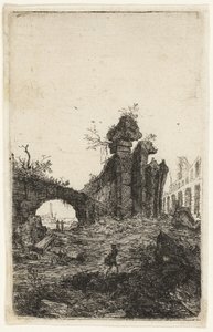 Ruines du Colisée, planche 10 de Les Ruines de Rome - Bartholomeus Breenbergh