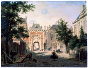 Une ville en Hollande, 19e siècle - Bartholomeus Johannes van Hove