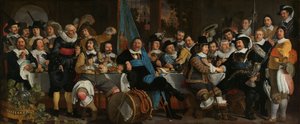 Banquet à la guilde des arbalétriers en célébration du traité de Münster - Bartholomeus van der Helst