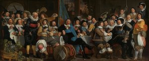 Le Banquet des archers pour célébrer la paix de Münster. 1648 - Bartholomeus van der Helst