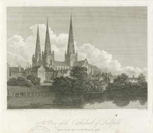 Cathédrale de Lichfield - Vue sud-ouest - Bartholomew Howlett