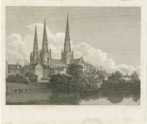 Cathédrale de Lichfield - Vue sud-ouest - Bartholomew Howlett