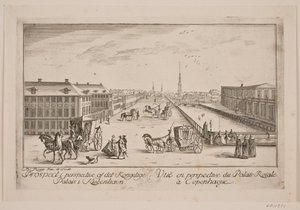 Canal de Frederiksholm, à gauche Palais du Prince