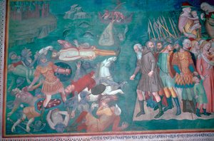 Fresque des Israélites traversant la mer Rouge, 14ème siècle - Bartolo di Fredi
