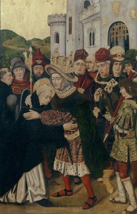 Le roi Ferdinand Ier de Castille accueillant Saint Dominique de Silos, 1478-1480